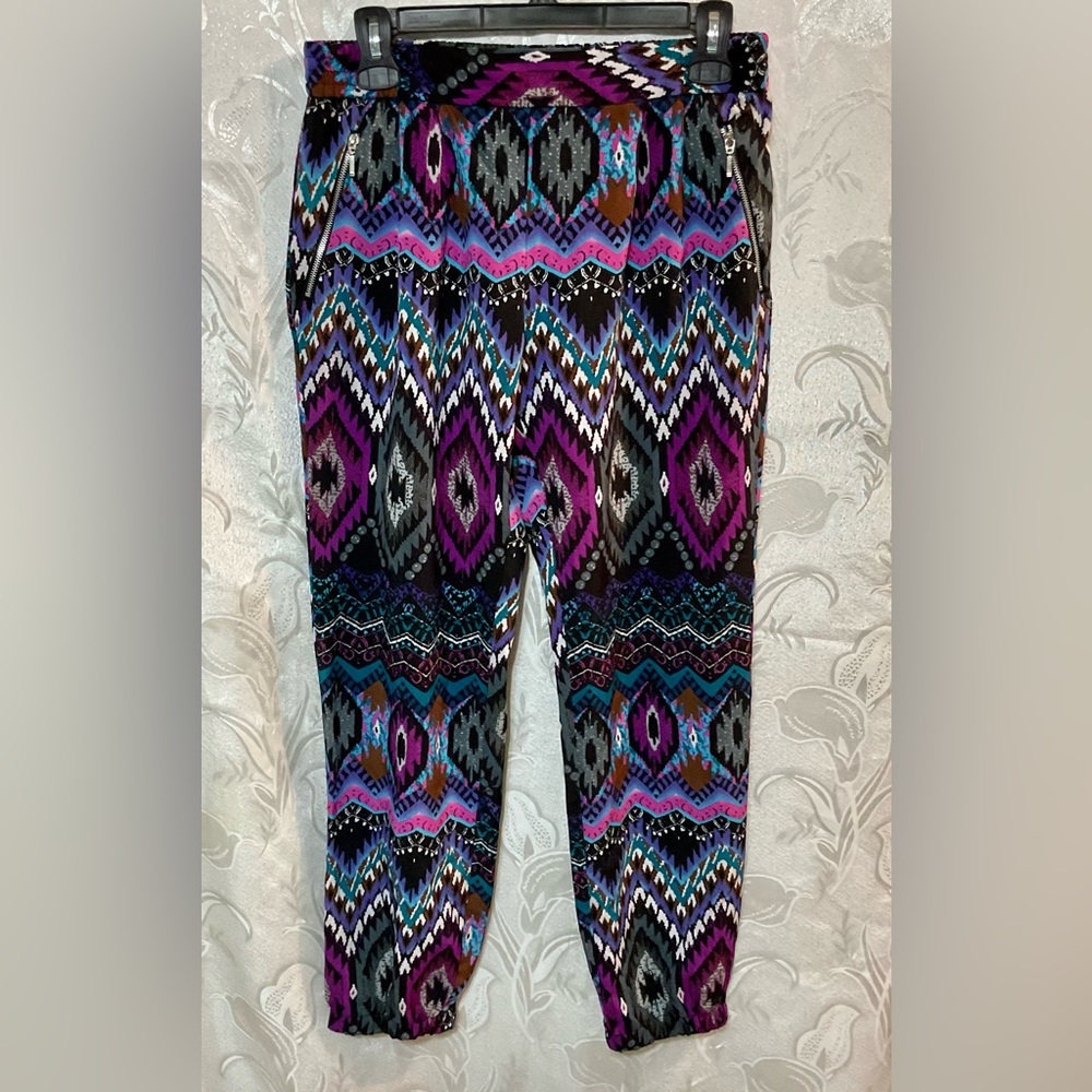 Spacegirly Purple Gray Abstract Pants